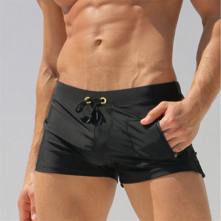 Men's Quick-Dry Swim Trunks with Side Pockets