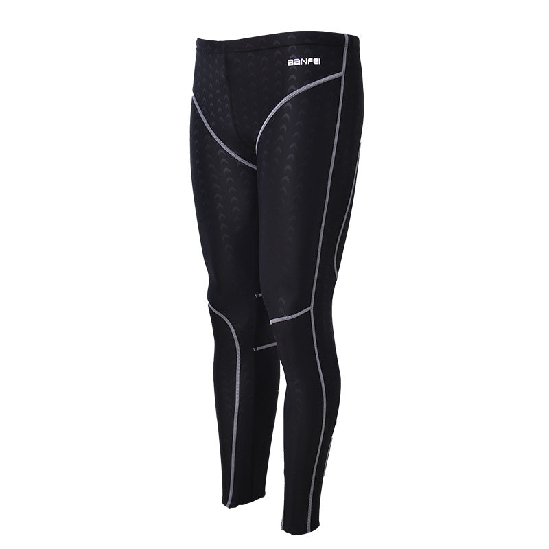 Men's Quick-Dry Swim Trunks with Shark Skin Design