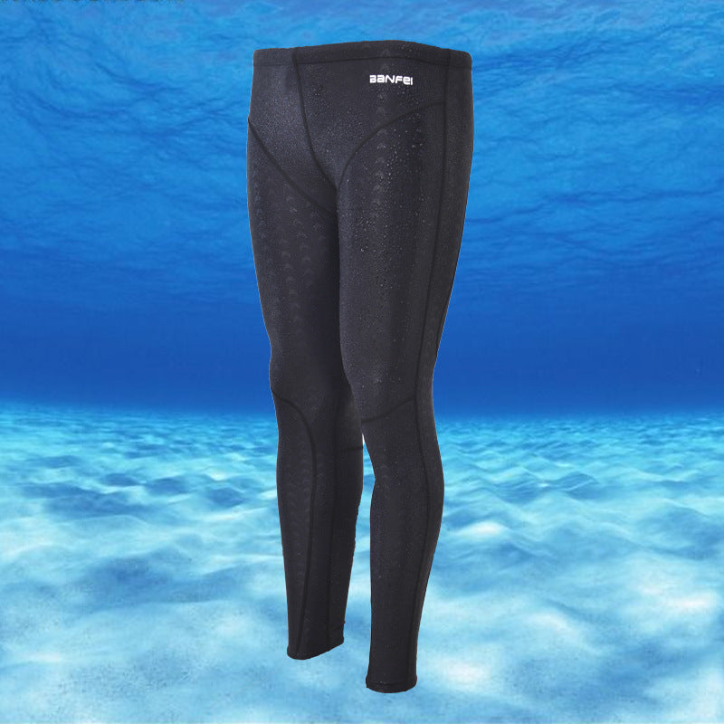 Men's Quick-Dry Swim Trunks with Shark Skin Design