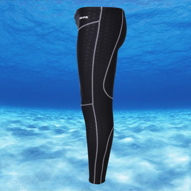 Men's Quick-Dry Swim Trunks with Shark Skin Design