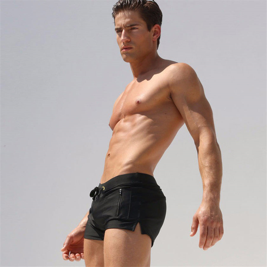 Men's Quick-Dry Swim Trunks with Side Pockets