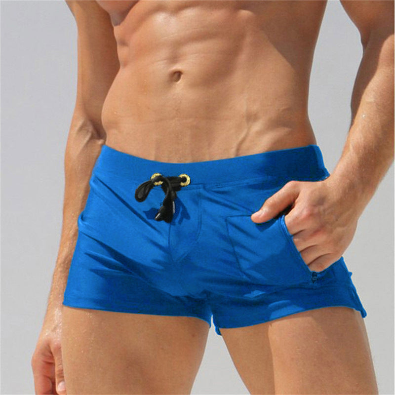 Men's Quick-Dry Swim Trunks with Side Pockets
