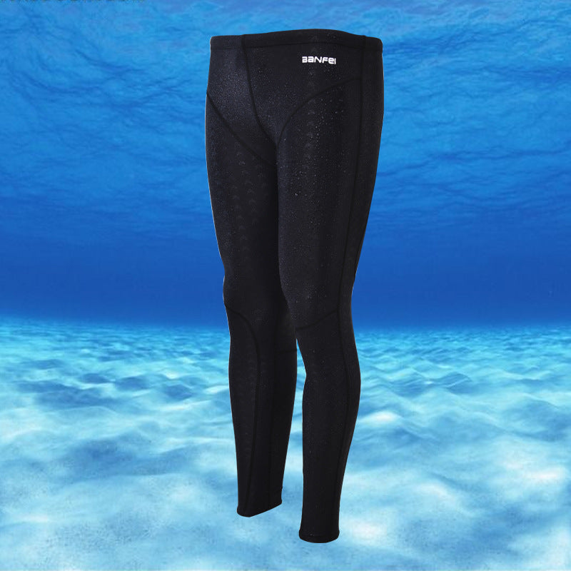 Men's Quick-Dry Swim Trunks with Shark Skin Design